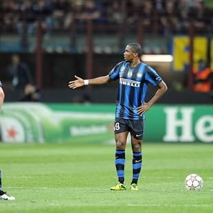 Wesley Sneijder, Samuel Eto'o and Diego Milito.