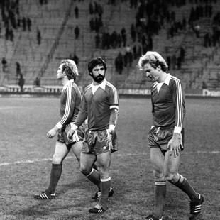 Uli Hoeness, Gerd Muller and Karl-Heinze Rummenigge.